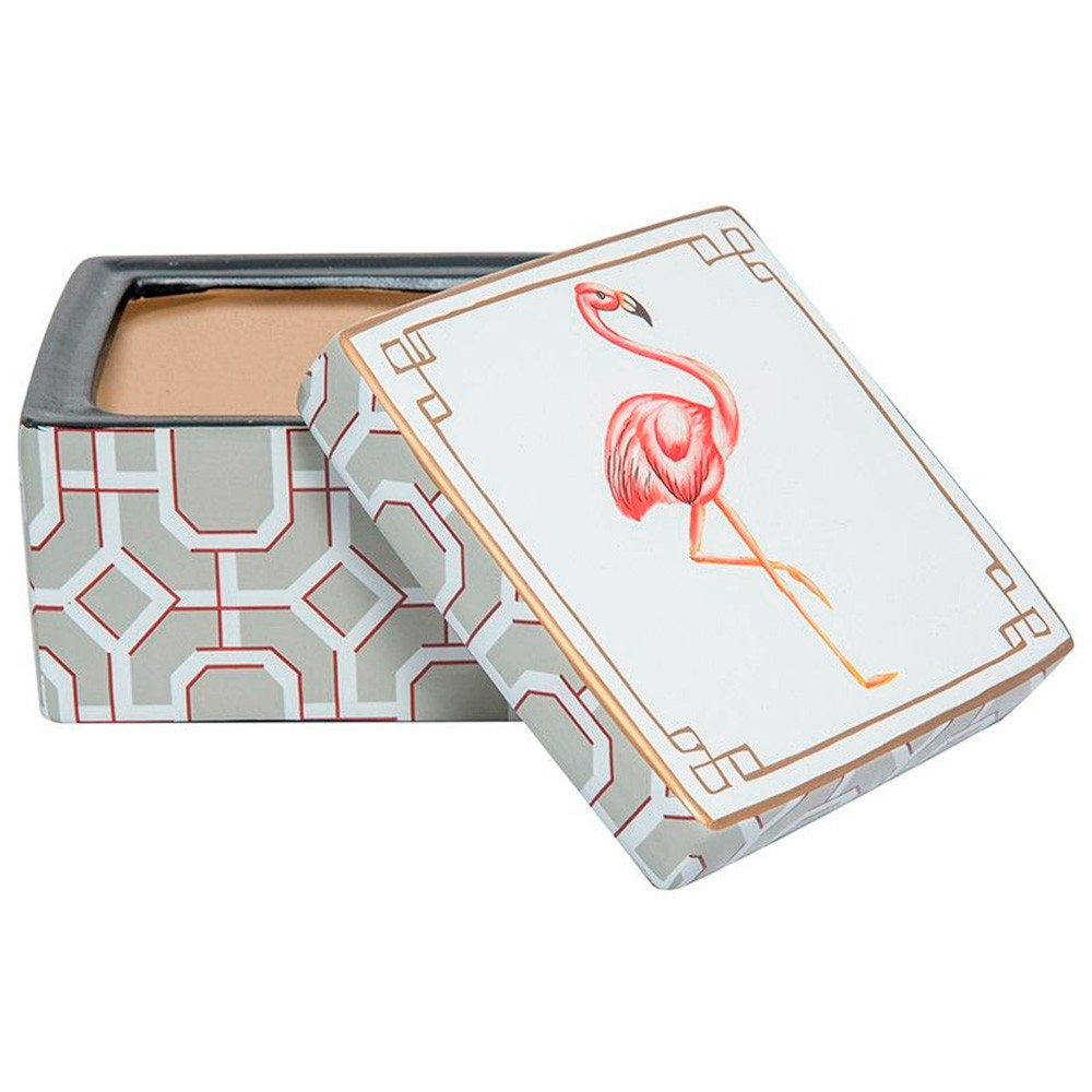 Caixa de Porcelana Flamingo G – Maria Pia Casa