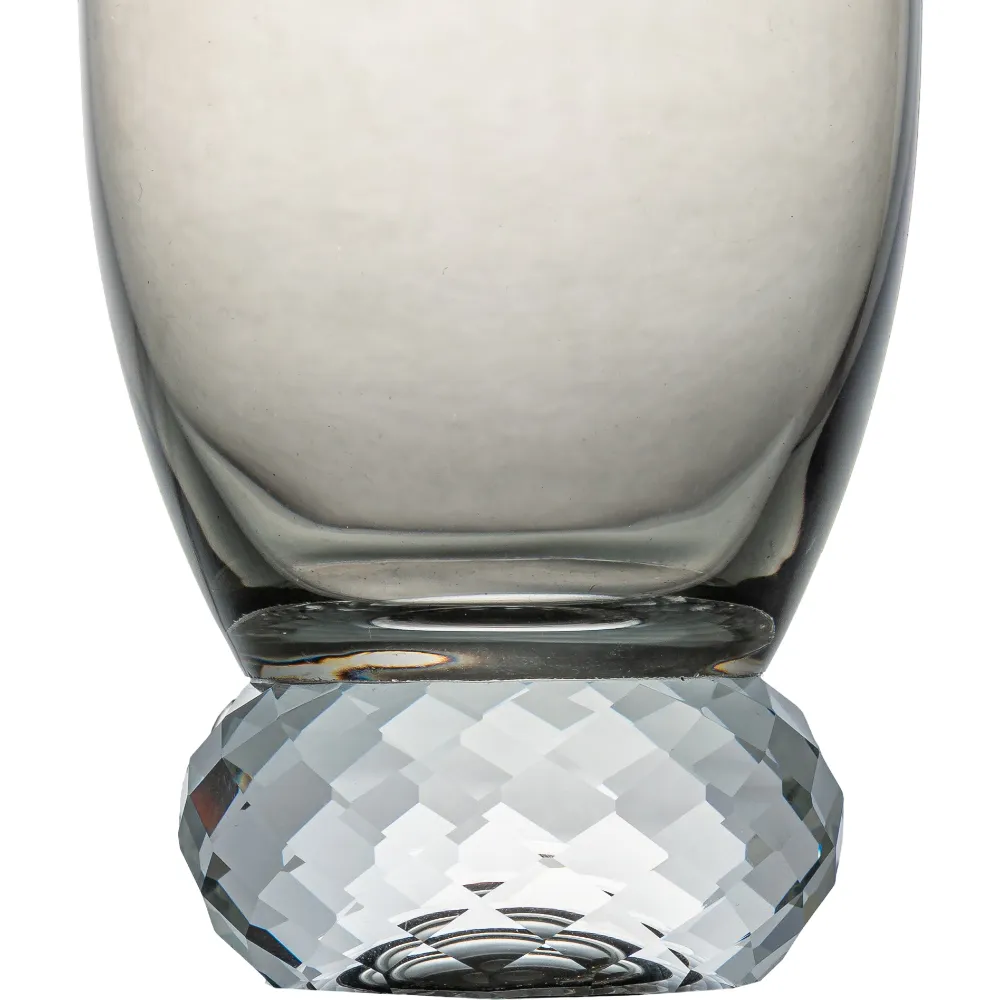 Copo Alto de Vidro 450ml Cinza Aura
