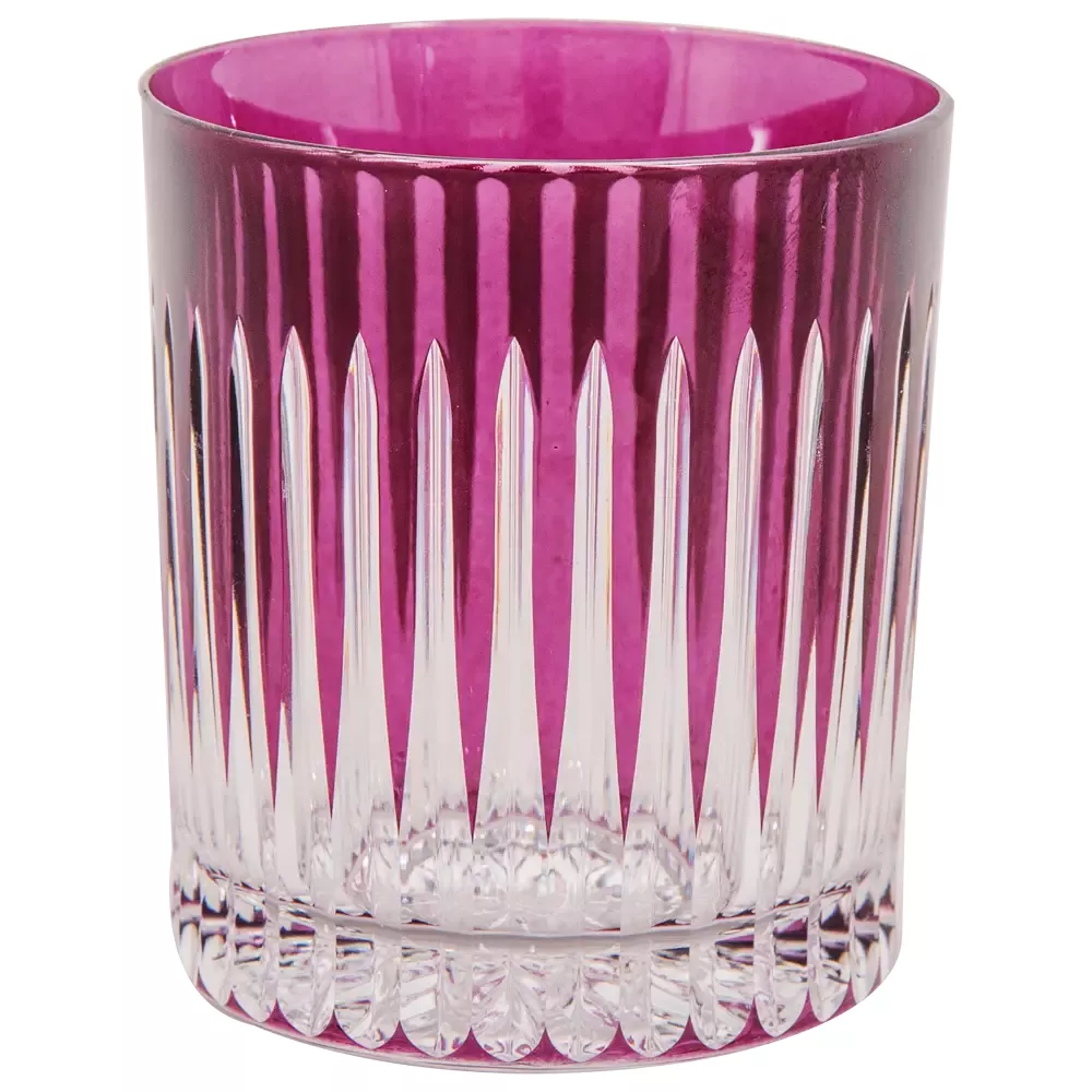 Lodz 280ml Burgundy Wierzchy Whiskey Crystal Cup | Polish Elegance in Hand-Cut Crystal | Maria Pia Casa