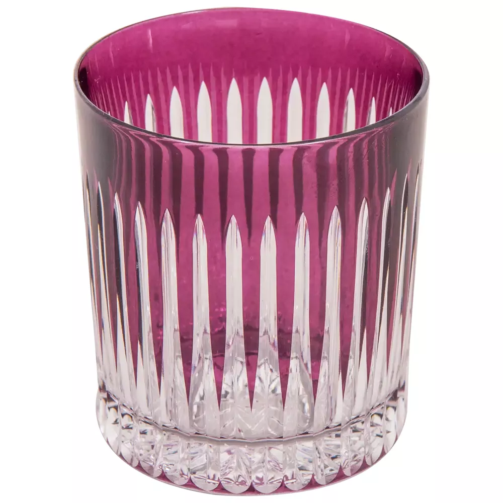Lodz 280ml Burgundy Wierzchy Whiskey Crystal Cup | Polish Elegance in Hand-Cut Crystal | Maria Pia Casa