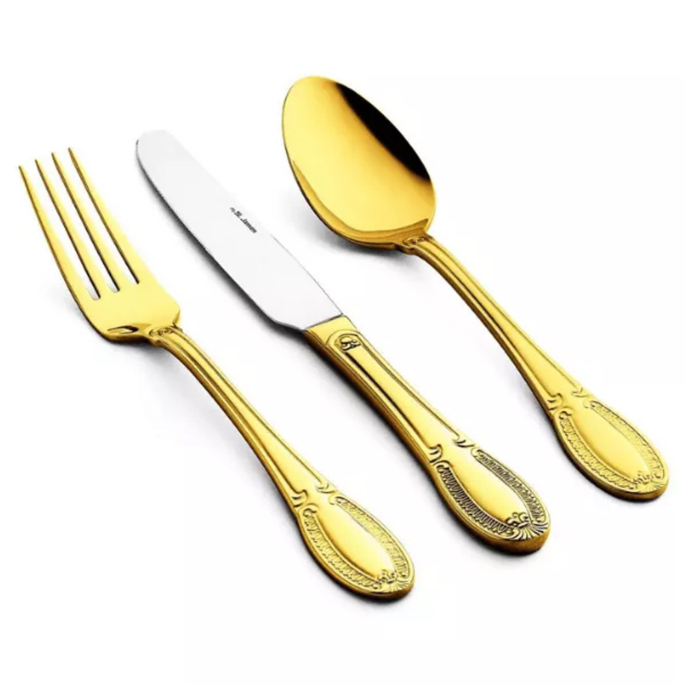 St. James Cutlery Set 48 Pieces Venetian Flash Gold | Maria Pia Casa