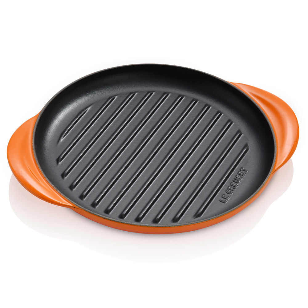 Grelha Redonda Tradicional - 25cm - Le Creuset - Laranja