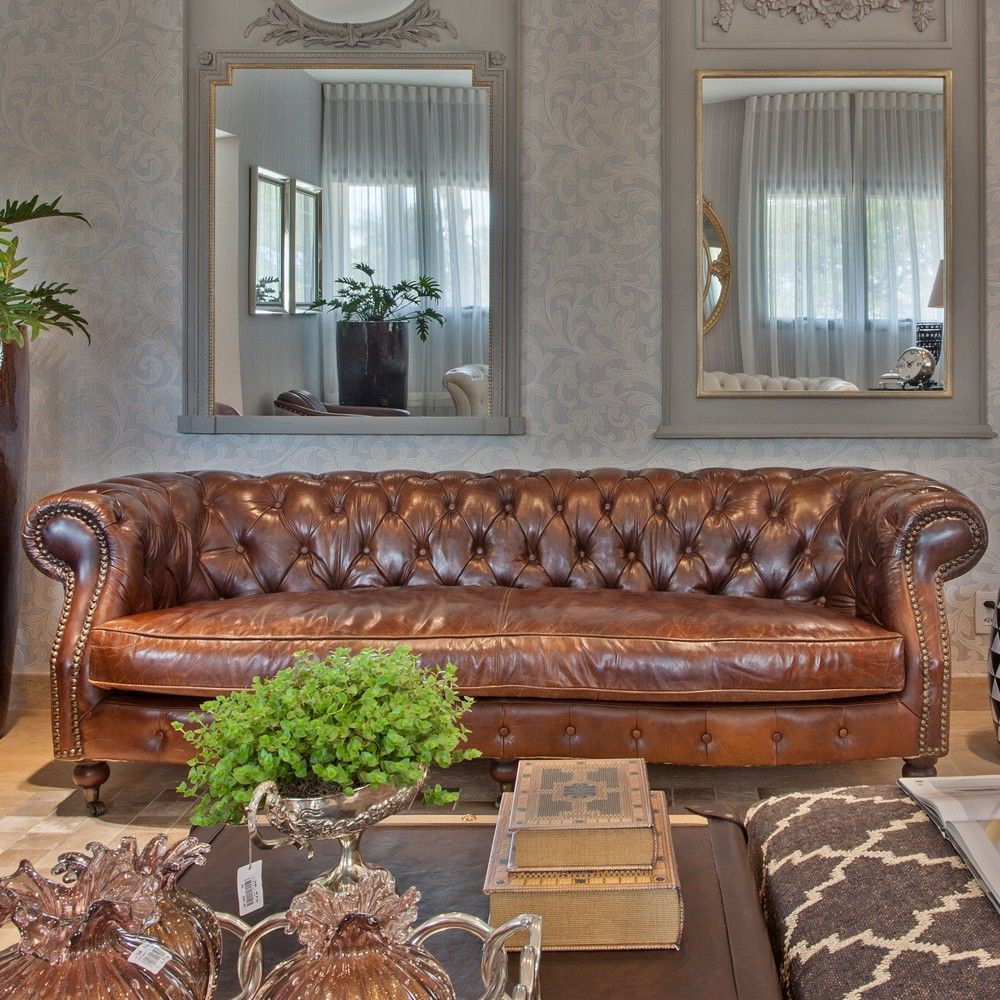 Sofá De Couro Chesterfield l Maria Pia Casa