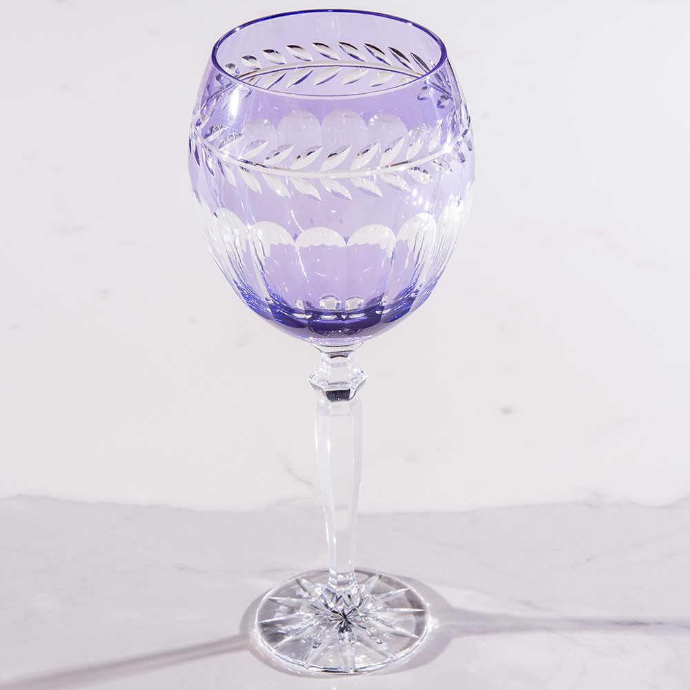 Taça de Cristal Lodz para Água de 500 ml - Roxa Atenas – Maria Pia Casa