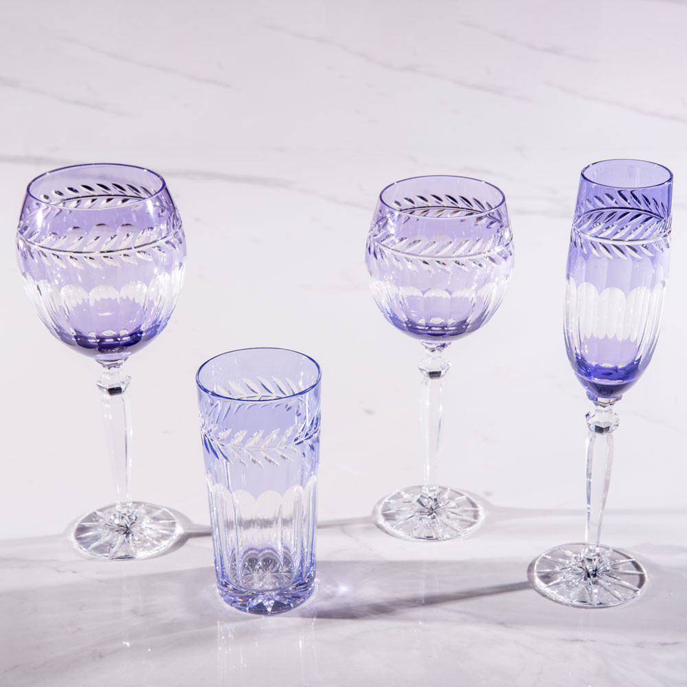 Taça de Cristal Lodz para Vinho de 350 ml - Roxa Atenas – Maria Pia Casa