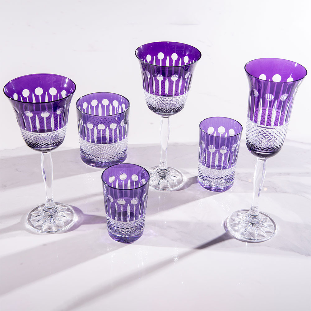 Copo de cristal Lodz para Licor de 130 ml – Violeta - Maria Pia Casa