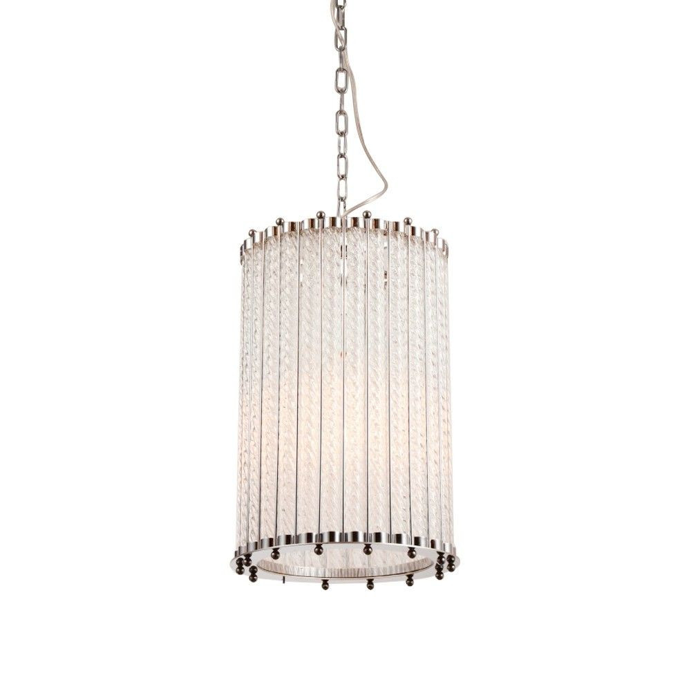 Lustre Decorativo de Cristal Hamm Prata - Maria Pia Casa