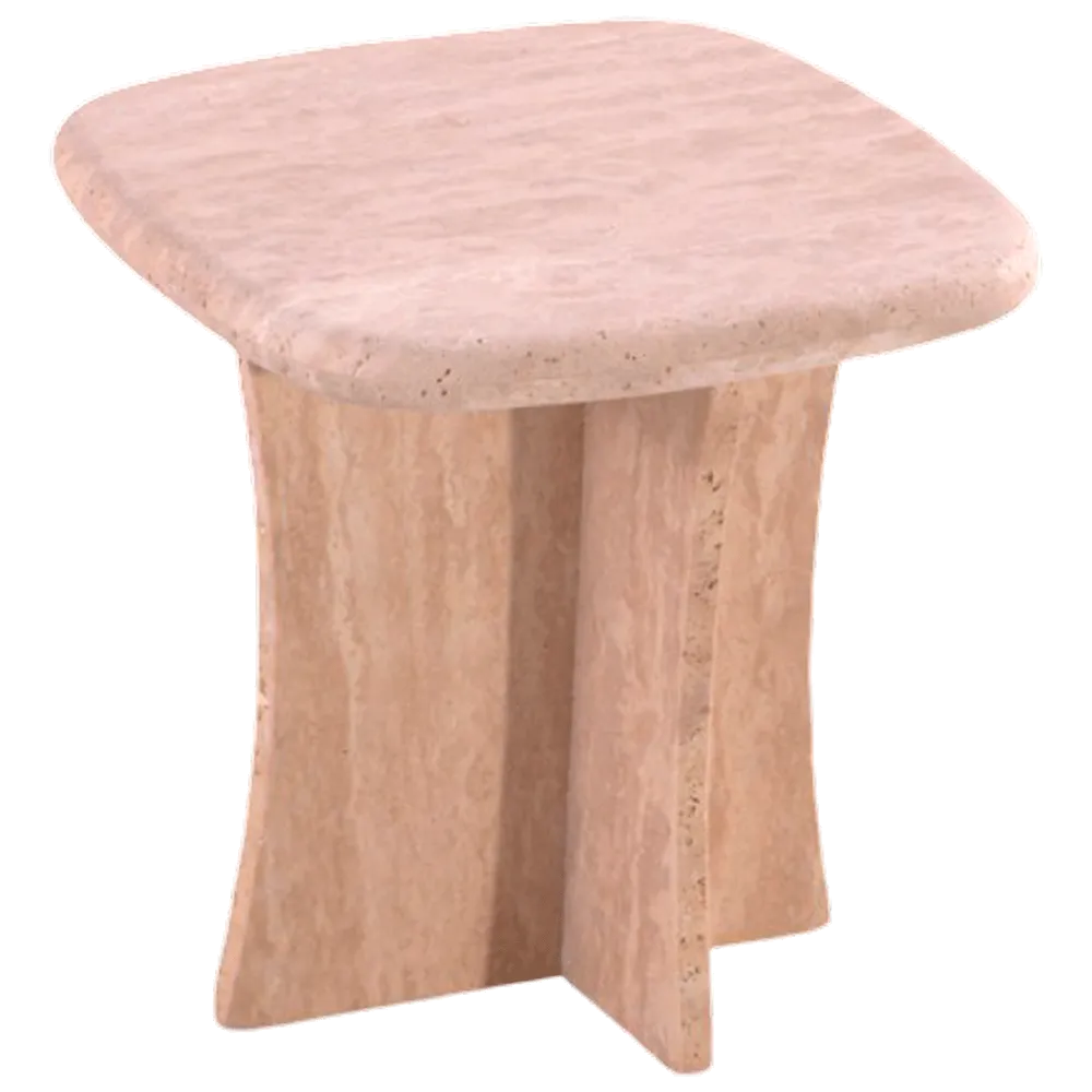 Mesa Lateral Em Travertino Vablen | Maria Pia Casa