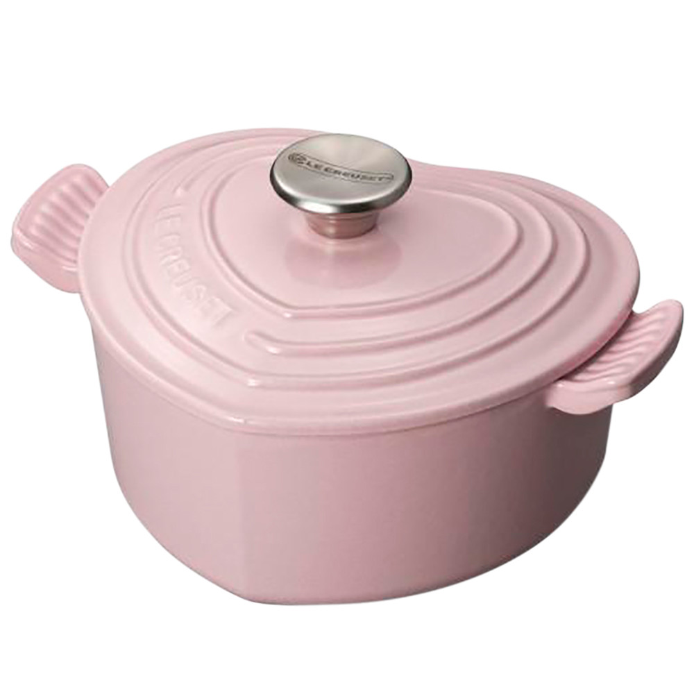 Panela Coração Tradicional com Pegador Inox - 20cm - Le Creuset - Chiffon Pink