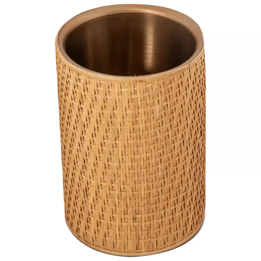 Porta Garrafa De Fibra Natural Borgo | Elegância e Luxo em Acessórios Para Bebidas | Maria Pia Casa