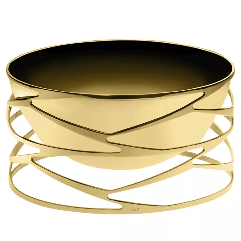 Saladeira Riva Trama Ouro 24K | Design de Luxo | Maria Pia Casa