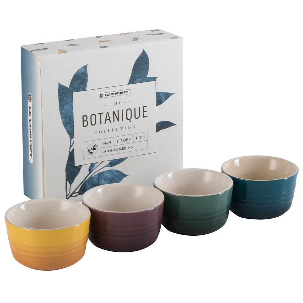 Set 4 Mini Ramekins Botanique Collection Le Creuset