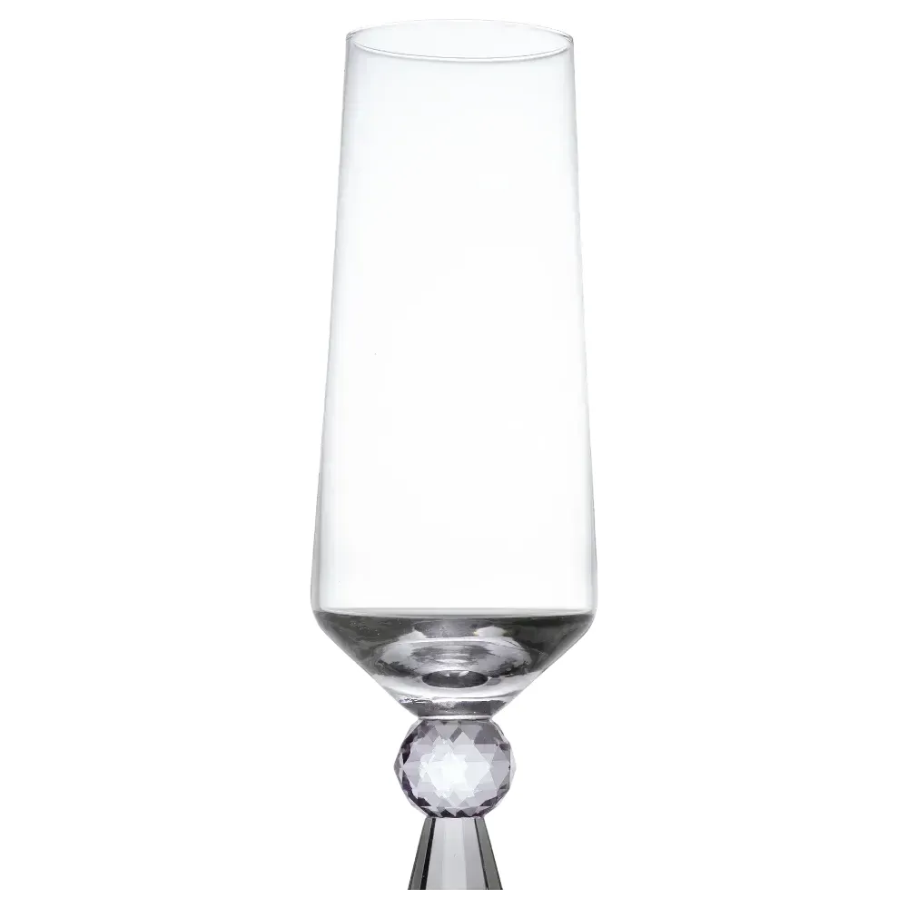 Taça Para Champanhe Prisma | Sofisticação em Vidro | Maria Pia Casa