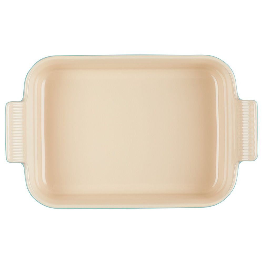 Travessa Retangular Le Creuset Azul Caribe 26Cm (Heritage) | Maria Pia Casa