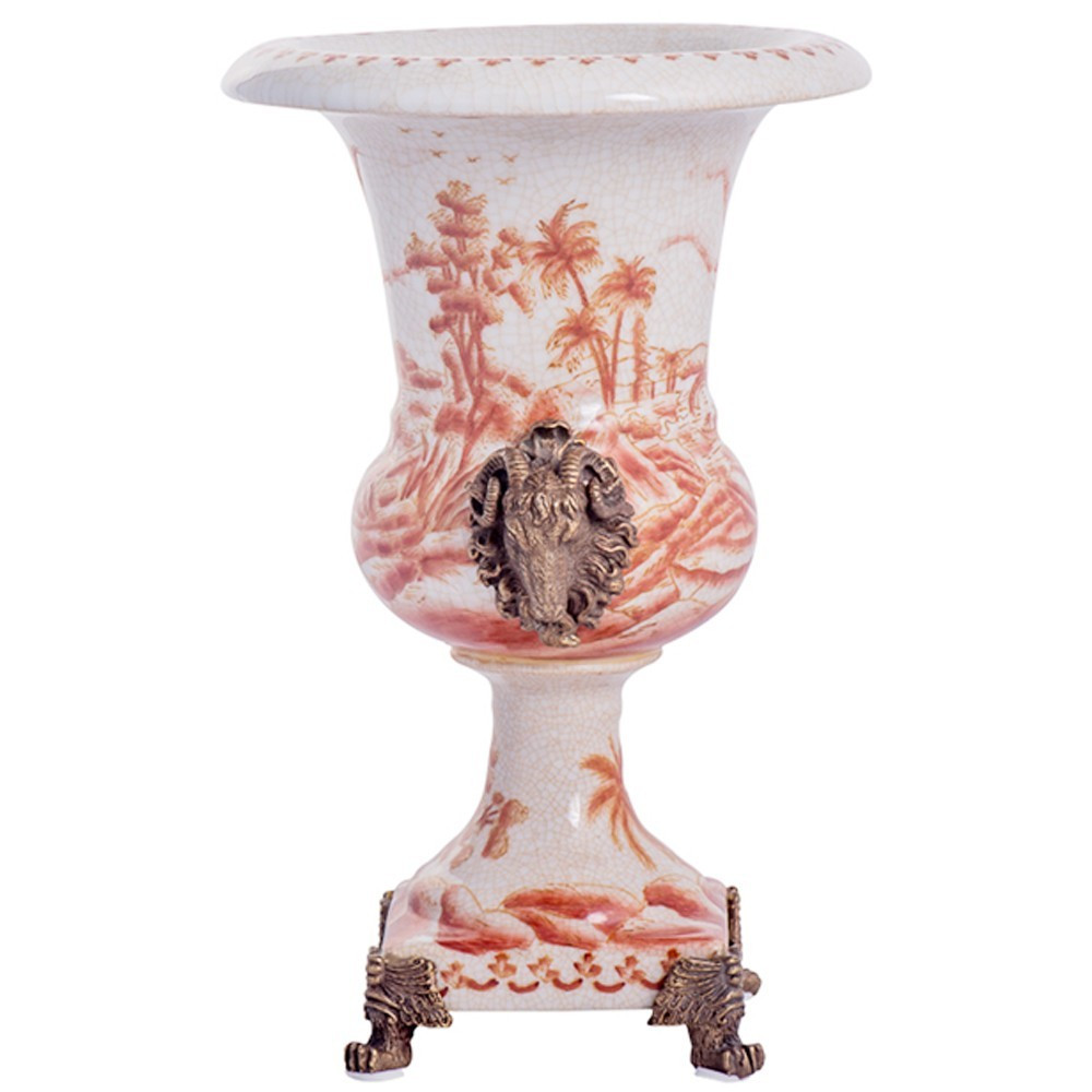 Vaso quadrado de porcelana e Bronze - Imperial – Maria Pia Casa