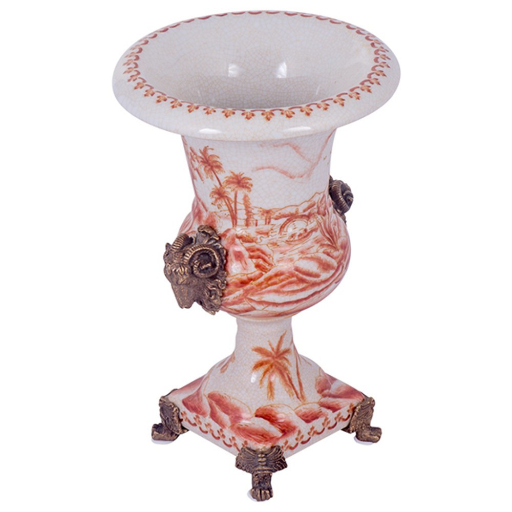 Vaso quadrado de porcelana e Bronze - Imperial – Maria Pia Casa
