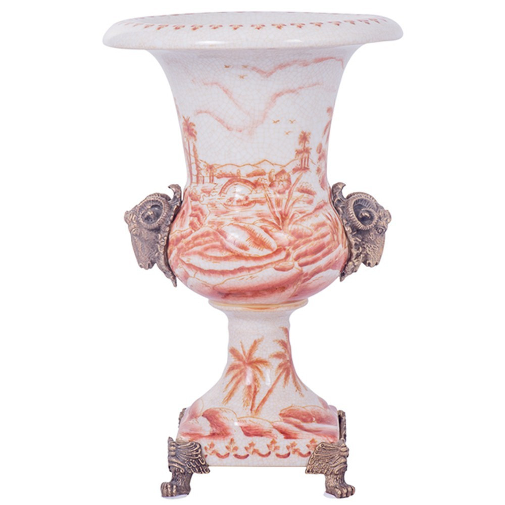 Vaso quadrado de porcelana e Bronze - Imperial – Maria Pia Casa