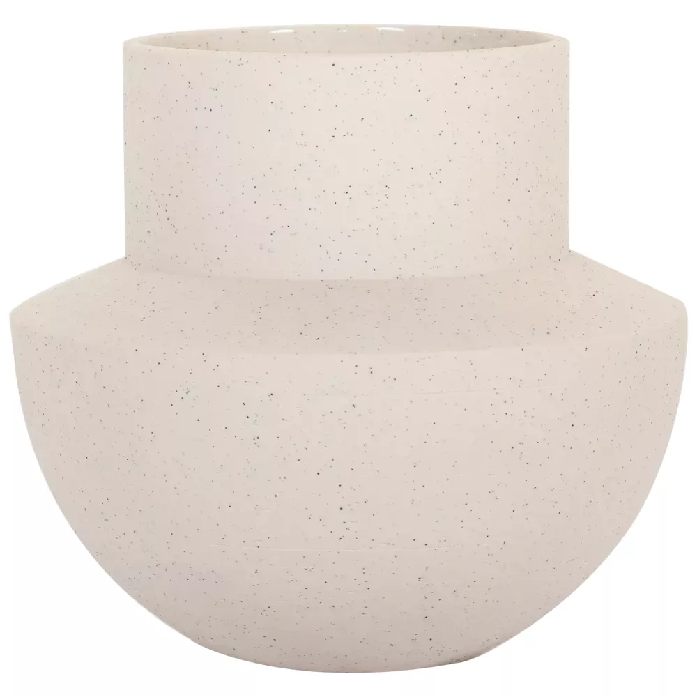 Vaso Decorativo De Cerâmica Organic Matte White III | Maria Pia Casa