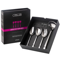 Kit para Servir New Spring Inox St. James 4 Peças | Com Caixa Litografada | Maria Pia Casa