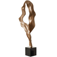 Marble and Resin Planchet Decorative Sculpture | Modern Elegance for Your Space | Maria Pia Casa