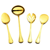 Kit para Servir Belle Flash de Ouro St.James - 4 Peças - Com Caixa Litografada - Maria Pia Casa Belle Flash de Ouro St.James - 4 Peças - Com Caixa Litografada - Maria Pia Casa