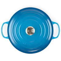 Panela Redonda Signature - 28cm - Le Creuset - Azul Marseille
