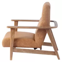 Poltrona Barletta | Clássica Elegância em Couro Natural | Maria Pia Casa