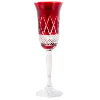 Taça de Cristal para Champanhe 150ml Vermelha Lodz – Maria Pia Casa