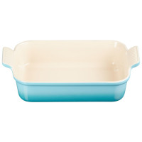 Travessa Retangular Le Creuset Azul Caribe 26Cm (Heritage) | Maria Pia Casa