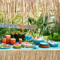 Travessa Retangular Le Creuset Azul Caribe 26Cm (Heritage) | Maria Pia Casa