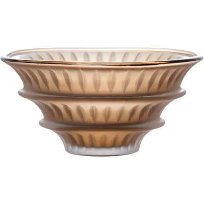 Centro de Mesa Decorativo de Vidro Âmbar Venezia 7x15x15cm