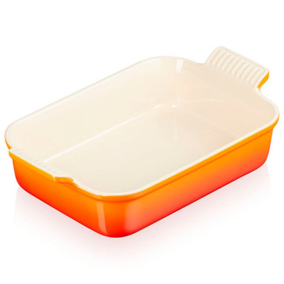 Rectangular Platter 19Cm (Heritage) Orange Le Creuset
