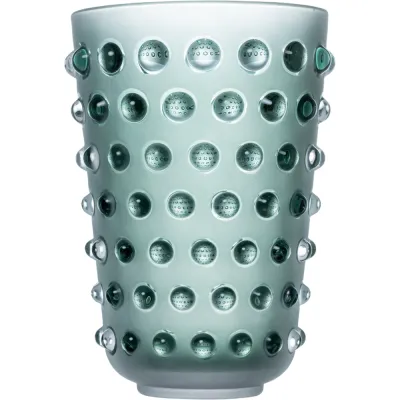 Vaso Decorativo de Vidro Verde Azulado Orbix 26x17x17cm