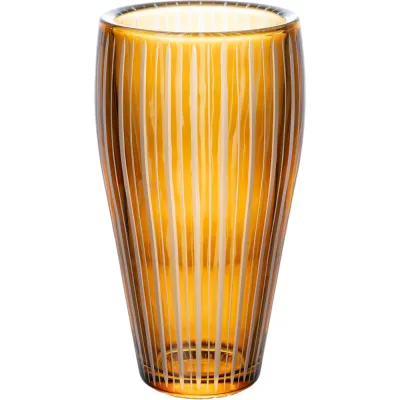 Vaso Decorativo de Vidro Âmbar Riviera 25x15x15cm