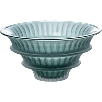 Centro de Mesa Decorativo de Vidro Verde Suave Venezia 13x25x25cm