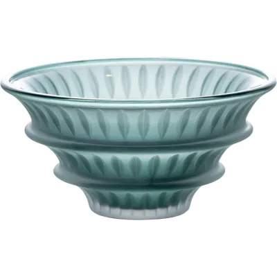 Centro de Mesa Decorativo de Vidro Verde Suave Venezia 7x15x15cm